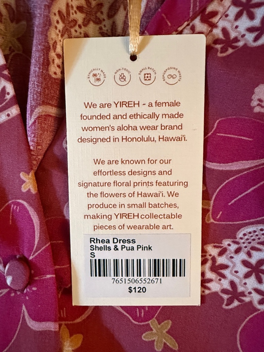 Yireh Shells and Pua shirt dress Rhea NWT - Picture 4 of 4